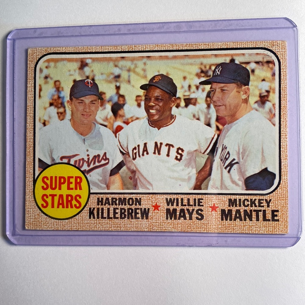 1968 Topps  Super Stars Killebrew, Mays and Mantle.